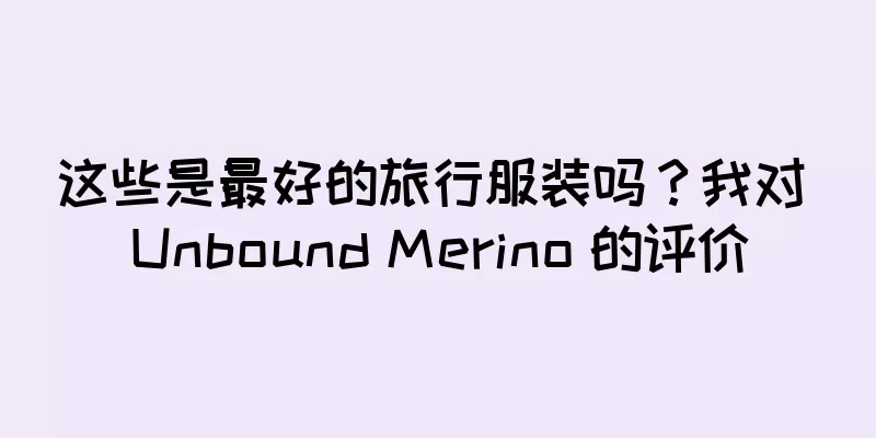 这些是最好的旅行服装吗？我对 Unbound Merino 的评价