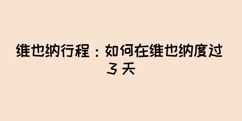 维也纳行程：如何在维也纳度过 3 天
